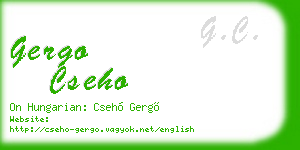 gergo cseho business card